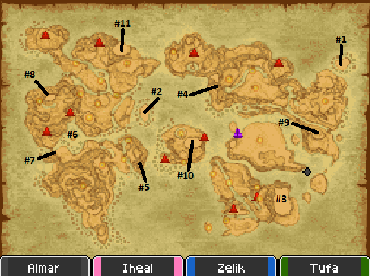 Treasure World Map Locations
